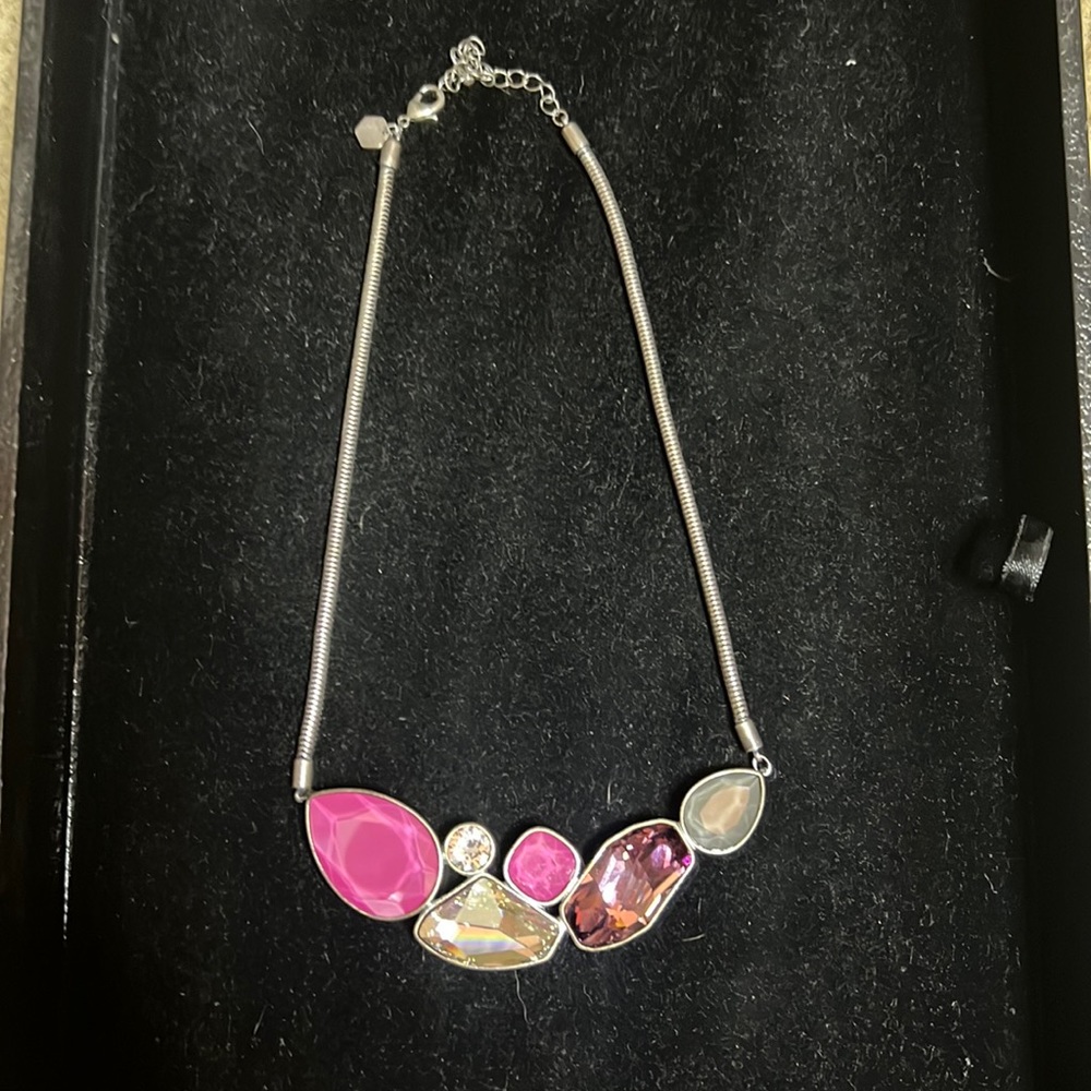 Swarovski pink and white crystals